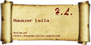 Hauszer Leila névjegykártya